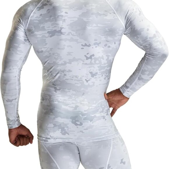 TSLA Men's White Camo Compression Shirt Large NWT - Picture 2 of 5